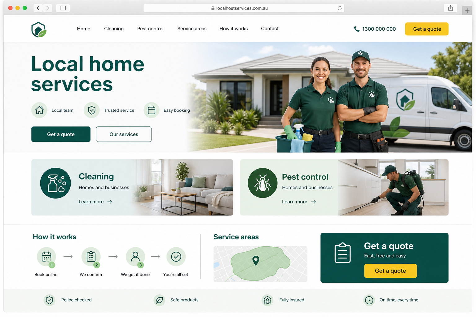 Illustrative home services website